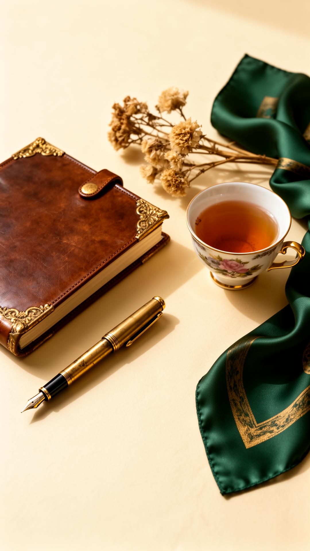 Editorial still life evoking quiet English old-money refinement